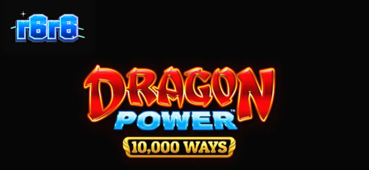 Tampilan antarmuka seluler slot Dragon Power 10,000 Ways dengan naga emas dan simbol keberuntungan.